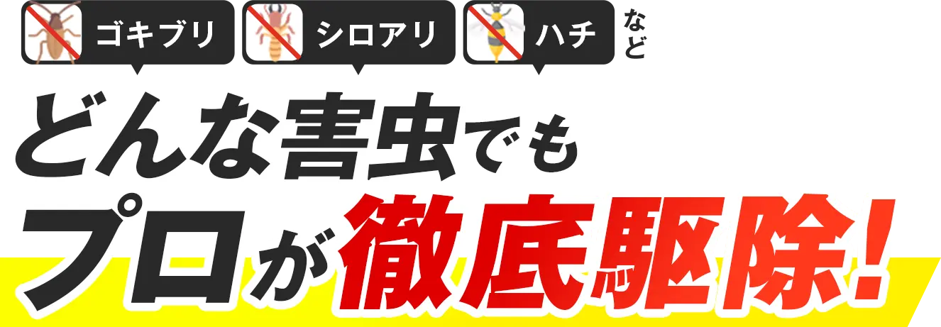 ゴキブリシロアリハチなどどんな害虫でもプロが徹底駆除!